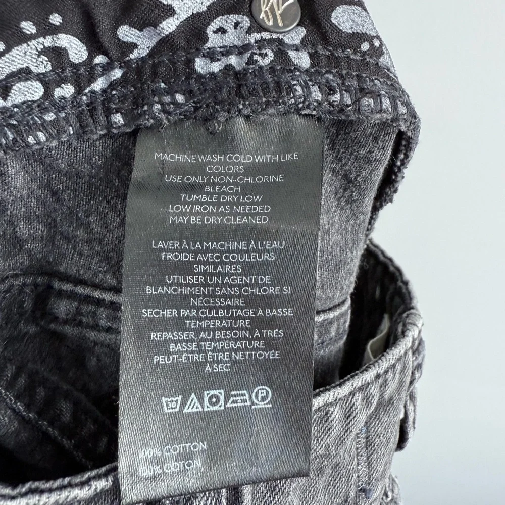 FREE PEOPLE ASTER STRAIGHT LEG JEANS in Asteroid Black Gray Size 28 High Rise - Picture 11 of 16